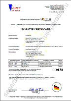 Сертификат соответствия стандартам ЕС 